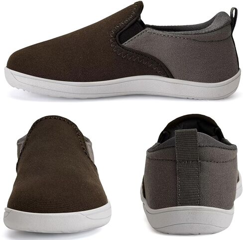 WateLves Toddler Little Kid Wide Barefoot Shoes Boys Girls Minimalist Slip On Sneakers Canvas Walking Shoes Fit Naturally Zero Drop Sole in Kuwait