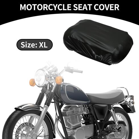 1 Pc L Size Universal Motorcycle Seat Cover - Motorbike Seat Cushion Waterproof Heat Resistant - TPU Black in Saudi Arabia