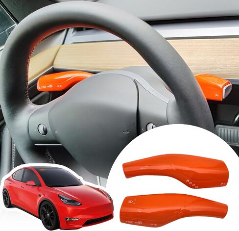 Steering Lever Cover for Tesla Model 3 Model Y Accessories Column Gear Shift Modefication Cover Pink Interior Wiper Rod Car Decorative Cover Pink in Saudi Arabia