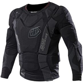 Troy Lee Designs 7855 Heavyweight Long-Sleeve Protection Shirt Solid Black, M