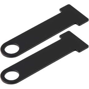 Keenso 1 Pair Durable Stainless Steel Helmet Strap D Ring Lock Universal for Motorcycle Accessories(Black) Other Other