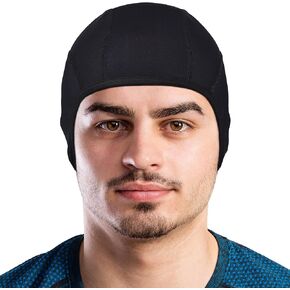 GearTOP Skull Cap for Men & Women, Beanie Skull Cap, Sports Beanie & Motorcycle Helmet Liner - Sweat Wicking Beanie Cap Ideal for Running, Work, Football, Cycling, Skiing (Black)