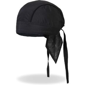 Hot Leathers HWH1064 Classic Black Premium Headwrap - One Size fits Most