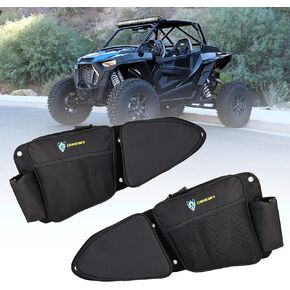 RZR Side Door Bags, Chupacabra Offroad Front Door Side Storage Bag Set w/Knee Pad for 2014 2015 2016 2017 2018 2019 2020 Polaris RZR XP Turbo Turbo S 1000 S900 (Install Video Included)
