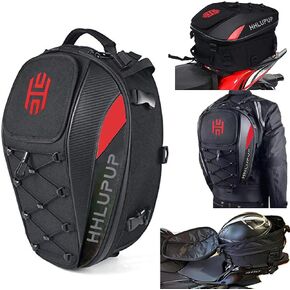 HHLUPUP Motorcycle Tail Bag Seat Helmet with Password Lock - Motorcycle Backpack - 38L Waterproof Luggage Bags Waterproof Luggage Bags Motorbike Helmet Bag 25L-38L Large Capacity Dual Use Bag (Blue) in Kuwait