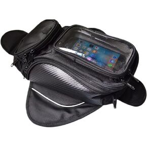 Lozom Motorcycle Gas Oil Fuel Tank Bag Waterproof Backpack & Magnetic Motorcycle Tank Bag for Honda Yamaha Suzuki Kawasaki Harley