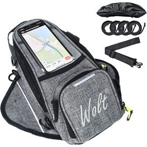 حقيبة خزان الدراجة النارية من وولت باورسبورتس مع غطاء مطر مقاوم للماء، مغناطيسي قوي، حقيبة دراجة نارية جيب شفاف للملاحة عبر الهاتف الخلوي، إصدار محدث... in Kuwait