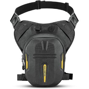 ROCKBROS Hard Shell Drop Leg Bag Motorcycle Waist Pack Magnetic Motorcycle Tank Bag Thigh Bags for Men Women Muti-functions for Cycling Hiking Running Camping Travel 10L Black