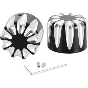 Front Axle Nut Cover Cap 2PCS Compatible with Harley Dyna Softail Electra Road Glide Sportster 2002-2021(Black)