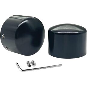 Front Axle Nut Cover Axle Caps Set Black Compatible with Harley Dyna Softail Electra Road Glide Sportster Fat Boy Forty Eight Heritage Softail