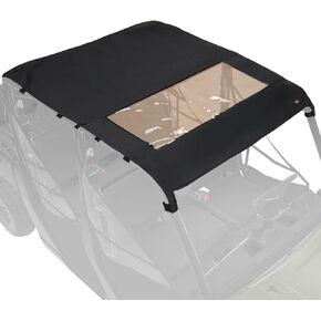 KEMIMOTO 6-Seat Crew Canvas Roof Top Tint Waterproof Compatible with Polaris Ranger Crew XP 1000 2017-2024/2020-2024 Ranger Crew 1000/2013+ Polaris Ranger Crew 900 Sunshade Soft Top Accessories