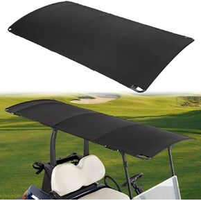 KEMIMOTO Canvas Universal Golf Cart Sun Top, 92.7" Extended Golf Cart Roof, Mounting Brackets Included, Black