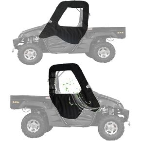 QYMOTO Soft Cab Enclosure Side Doors Left and Right for Hisun 500 700,Axis 500 700,900D Soft Doors Heavy Duty with Zipper-open Window for Coleman 500 700,Massimo MSU500 Cab Protection