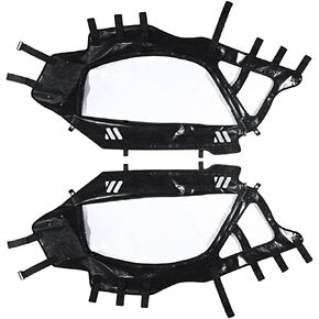 UTV Black Soft Upper Door Enclosure Set For Compatible With Can Am Maverick X3 2-Seat 2017-2023