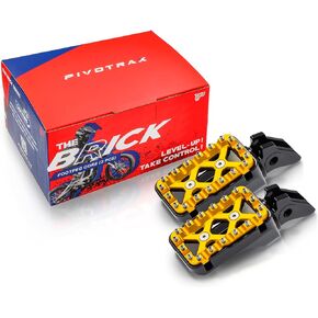 PIVOTRAX-The Brick Series - Foot Peg Core Set (Surron-Lightbee, Silver/Black)