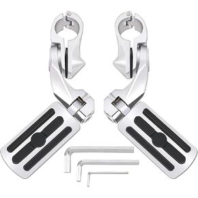 Motorcycle Highway Pegs Foot Rests fit 1.25" Engine Guard Parts Replacement for 1 1/4 Harley Davidson Road Glide, Electra Glide, Road King, Street Glide
