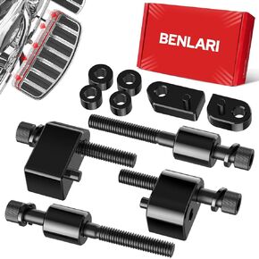 Benlari 1''&1.5'' Driver Floorboard Extensions, Floorboard Spacer Outward Extenders Kit Compatible for Harley Touring 2009-2024 Street Glide Road Glide Electra Glide Road King FL Trikes 2009-2013