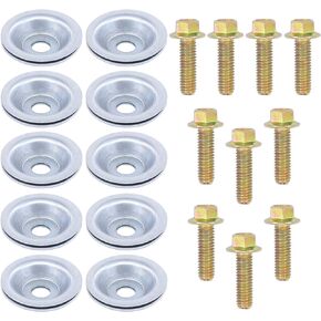 ApplianPar Pack of 10 Skid Plate Washers and Bolts for Polaris RZR 570 800 900 XP 1000 Turbo