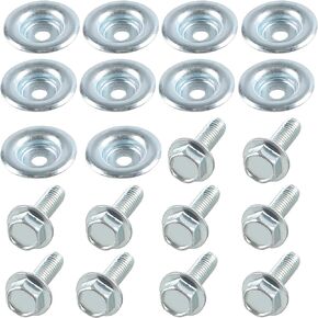 20 Piece Set UTV Skid Plate Washer and Bolt Kit Compatible with Polaris RZR 570 800 900 XP 1000 Turbo Ranger General RS1 (10 Washers and 10 Bolts)