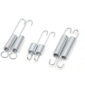 uxcell 6 Pcs Metal Motorcycle Kickstand Kick Side Stand Spring Silver Tone