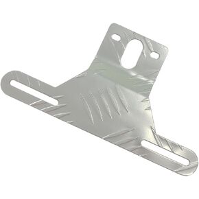 Kewucn Car Aluminum License Plate Light Bracket, Auto License Plate Holder Bracket and Light Mount, Universal Vehicle Exterior Accessories for UTV ATV Trailer Truck RV Motorcycles (Sliver)