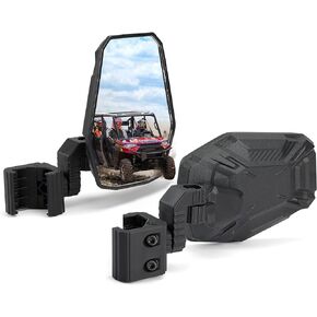KEMIMOTO UTV Side Mirrors, UTV Rearview Mirrors Compatible with Pro-Fit Polaris Ranger General Can-Am Defender Maverick Trail,3-axis Rotation Breakaway Rear View Mirror