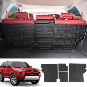 powoq Backrest Mat Compatible with 2010-2023 Toyota 4Runner Back Seat Protector TPE Mat Replacement for 2010-2023 Toyota 4Runner 5-Seat Accessories (Fit W/and W/O Sliding Tray, Rear Backrest Mats)