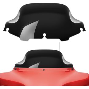 Amazicha Black 6" Windshield Windscreen for Harley Electra Street Glide Touring 1996-2013