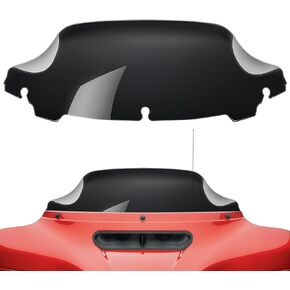 Amazicha Black 7" Wave Windshield Windscreen Compatible for 2014-2024 Harley Davidson Touring Street Glide/Electra Glide/Ultra Limited/Tri Glide FLHT FLHX FLHXS FLHTK