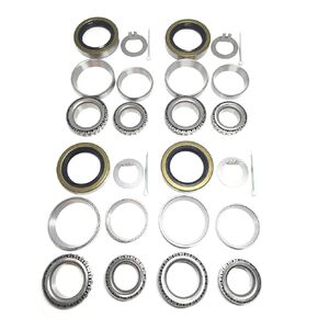 (Set of 4) WESTERNPRIME 3500 LB Trailer Tandem Axle Bearing Kits L68149 L44649 Grease Seal 10-19 I.D. 1.719'' for #84 Spindle