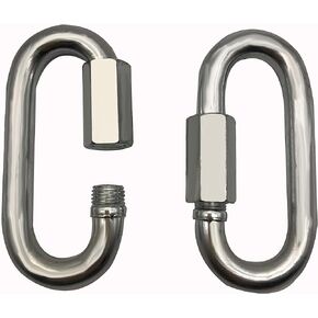1/4" X 48" Trailer Safety Chain with Locking Carabiners Grade 30 (M6 Trailer Safety Chain-1PCS)