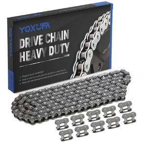 YOXUFA #35 Drive Chain 140 Links for 79cc 79.5cc 97cc 100cc 212cc Predator Coleman CT100U CC100X Baja Doodle Bug Dirt Bug Racer Blitz Viper DB30 Harbor Freight Motovox Go Kart Cart Mini Trail Bike
