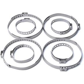 MIKKUPPA CV Boot Clamp - Universal Adjustable Stainless Steel Drive Shaft Joint kit - Pack of 8