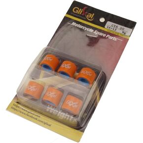 Glixal ATKS-04011 16X13mm High Performance Racing Variator Roller Weights Set 139QMB GY6 50cc - 100cc Scooter Moped ATV (6 gram)