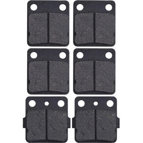MWMNUN Brake Pads Front/Rear Compatible with Yamah Wolverine 350 Warrior 350 Blaster 200 Banshee 350 Braking for Raptor 125 YFZ350 YFS200 YFM 350 YFS200 YFM125R Kevlar Fiber