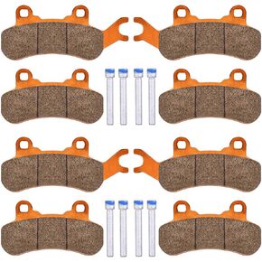 4 Sets Front & Rear Brake Pads for Can-Am Maverick X3 & X3 Max 4x4 XRS DPS 2017-2023,2019 2020 2021 Maverick Trail 800 1000 Sport 1000 EFI MAX 1000R Turbo R Traxter T HD5 HD8 HD10