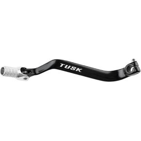 Tusk Folding Shift Lever +10mm Black/Silver Tip - Fits: Kawasaki KLR650 1987-2018