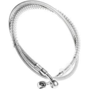 39.37" Length Motorcycle Hydraulic Brake Line Oil Hose Pipe Stainless Steel Braided Cable,Car Accessories 10mm ID Braided Hydraulic Brake Hose Line Pipeline