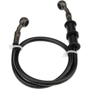 Mtsooning Motorcycle Brake Hydraulic Line, 60cm/23.6inch Braided Clutch Oil Pipe, Stainless Brake Hose Replacement for ATV Motorbike Pit Dirt Bike