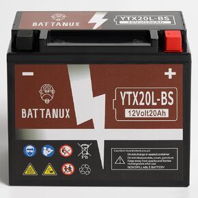 بطارية Battanux YTX9-BS وبطارية دراجة نارية، مختومة SLA/AGM 12V8Ah ATV/UTV/Snowmoble/دراجة نارية صيانة بطارية مجانية ولا توجد أدوات للتركيب والتكنولوجيا المتقدمة والبيئة