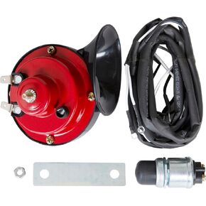 Universal Golf Cart Horn Kit with Floor Mount Button for Club Car, EZGO, Yamaha, UTV, ATV, Boat, 12V