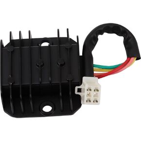 GOOFIT 4 Wire 12V Voltage Regulator for CG 125cc 200cc 250cc and GY6 50cc 60cc 80cc 125cc 150cc ATV Dirt Bike Go Kart Moped and Scooter