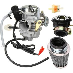 New 150cc Carburetor + intake manifold/air filter for GY6 125cc 150cc 152QMI 157QMJ Engine Based ATV Scooter Go Kart