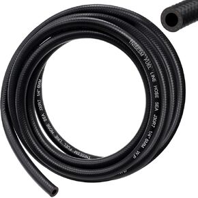 Tnisesm 5 Size Fuel Line Hose - 3/8" 1/2" 5/16" 1/4" 3/16" ID NBR Rubber 3.3ft with 20Pcs Clamps for Small Engines Kawasaki EZGO Golf Cart Snowmobile Motorcycle ATV Tractor