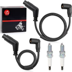 Spark Plug & Wire Cap 15in/24.4in For Can Am Commande Renegade Outlander MAX 500 570 650 800 800R 1000 1000R Bombardier TRAXTER 500 650