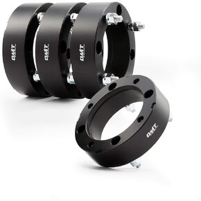OMT 4x156 ATV Wheel Spacers 2 inch Black Wheel Spacer Kit Compatible with Polaris Ranger Polaris RZR XP 1000 Polaris RZR, 50mm Wheel Spacer Kit with 12x1.5 Studs, Set of 4