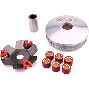 Glixal ATKS-041 High Performance Racing Variator Kit with 6.5 gram Roller Weights for Chinese Scooter Moped ATV 4-Stroke GY6 50cc 80cc 100cc 139QMB 139QMA Engine Front Clutch