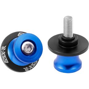 2Pcs Motorcycle Swing Arm Spools for Suzuki GSXR 125 250 300 600 750 1000 Aluminum (Black)