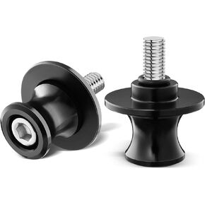 PBYMT 8MM M8 X 1.5 Motorcycle Swing Arm Spools Sliders CNC Swingarm Stand Screw Fit for Kawasaki Ninja ZX6R Z900 Vulcan, Triumph Trident 660, BMW S1000rr, Honda CBR 600rr, Suzuki GSXS, Ducati (Black)