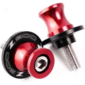 Kawasaki Z900 Swingarm Spools M8-2Pcs Motorcycle 8MM Swing Arm Stand Screw, Fit with Kawasaki Z900 2000-2023 (red)